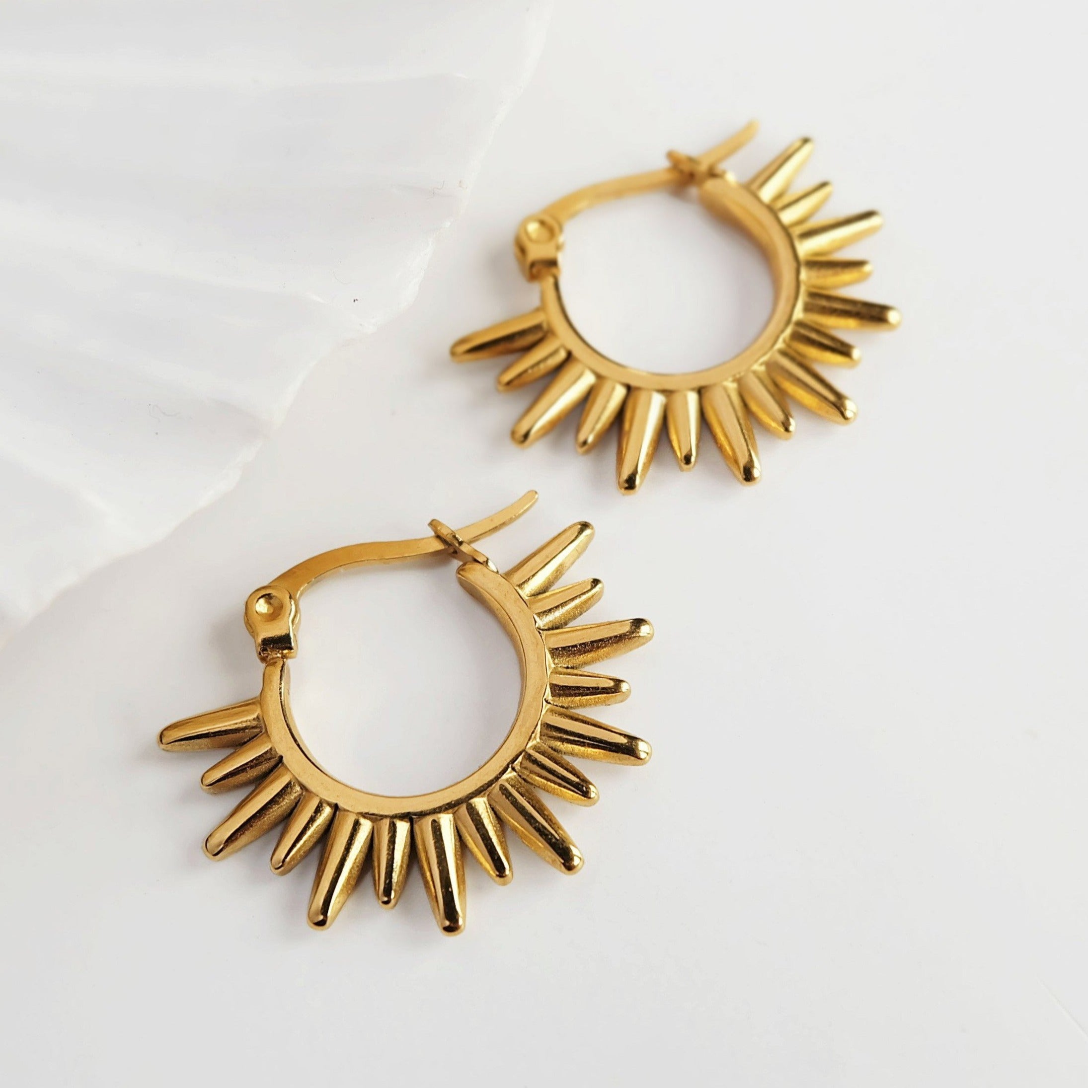 Sun deals hoop earrings