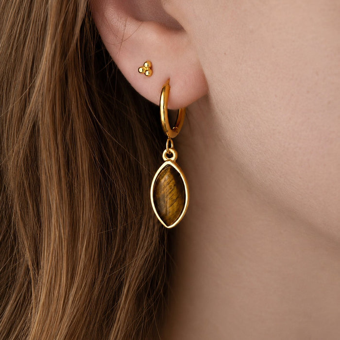 Tiger Rose Earrings