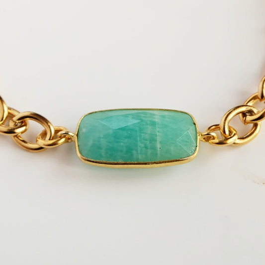 Amazonite Chain Bracelet