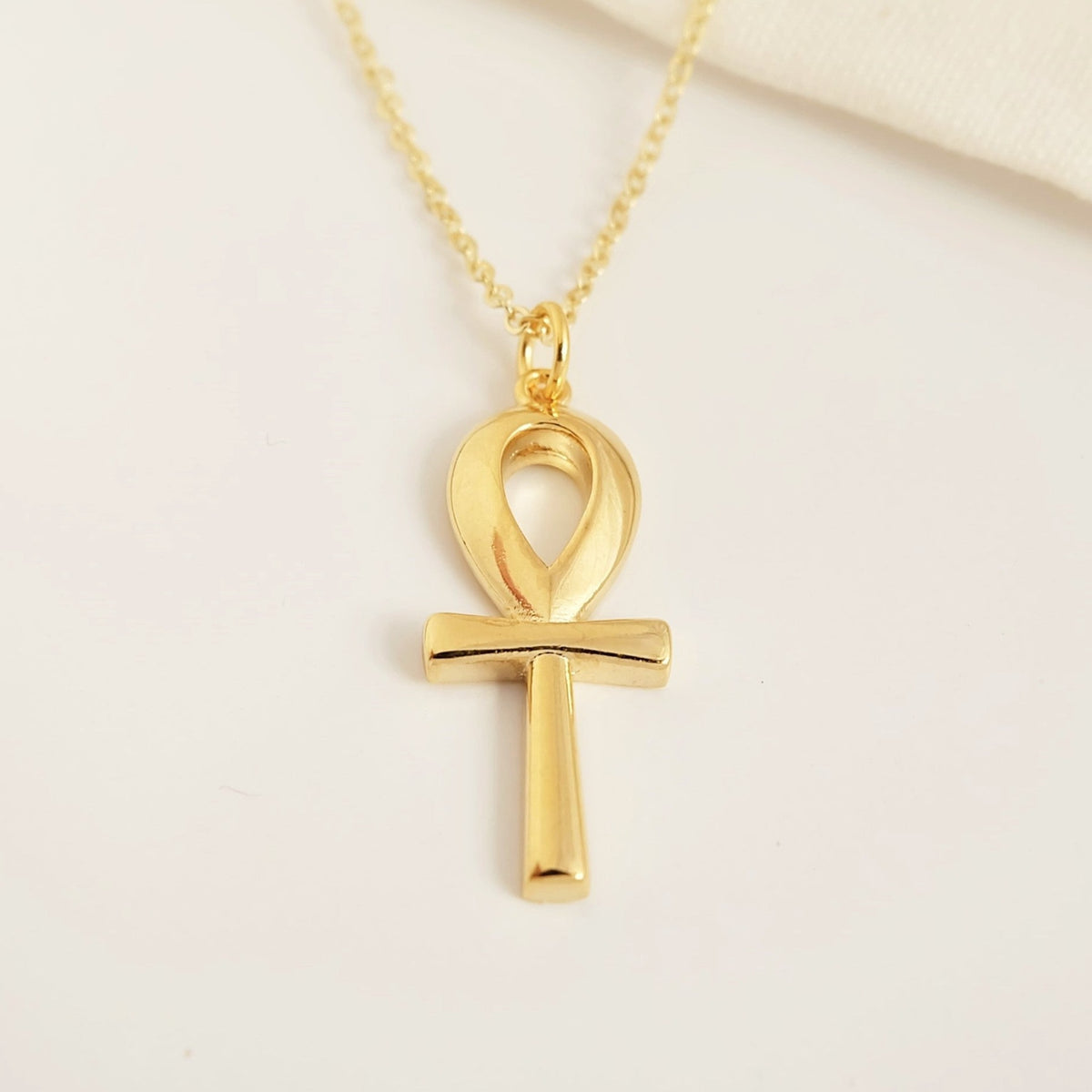 Gold Egyptian Ankh Necklace