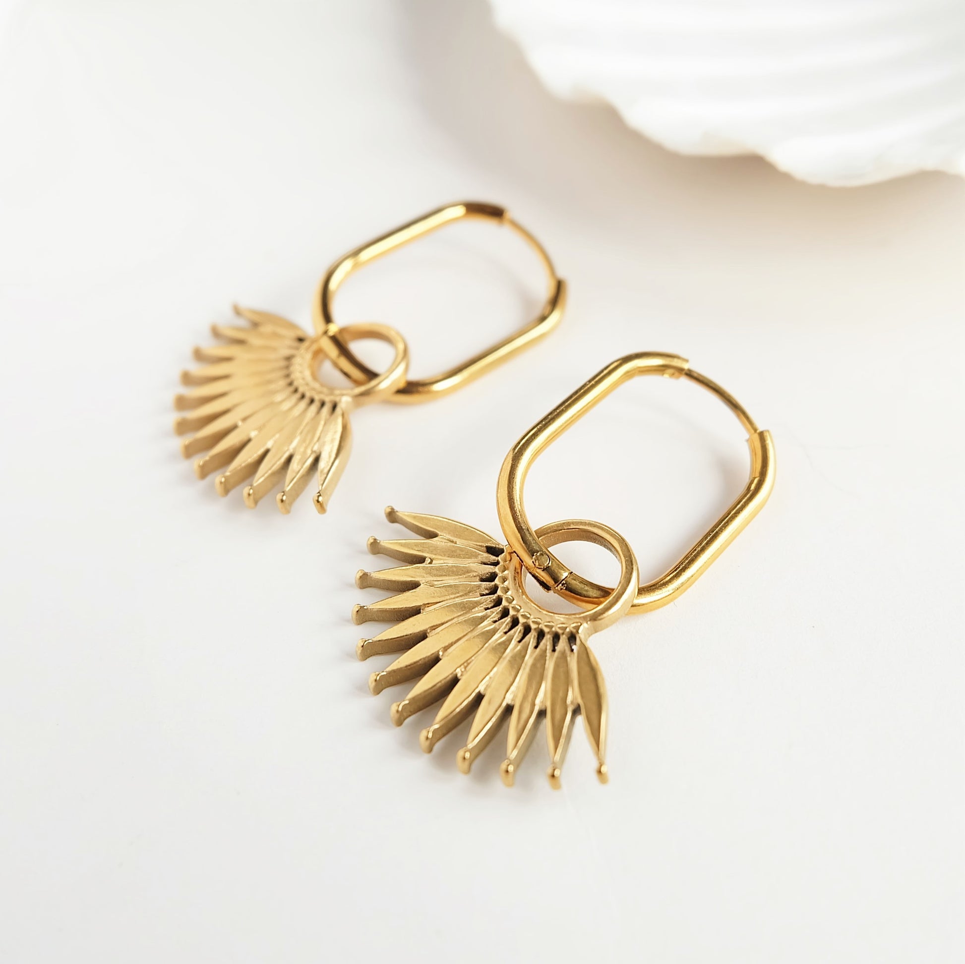 Havana Oval Hoop Earrings