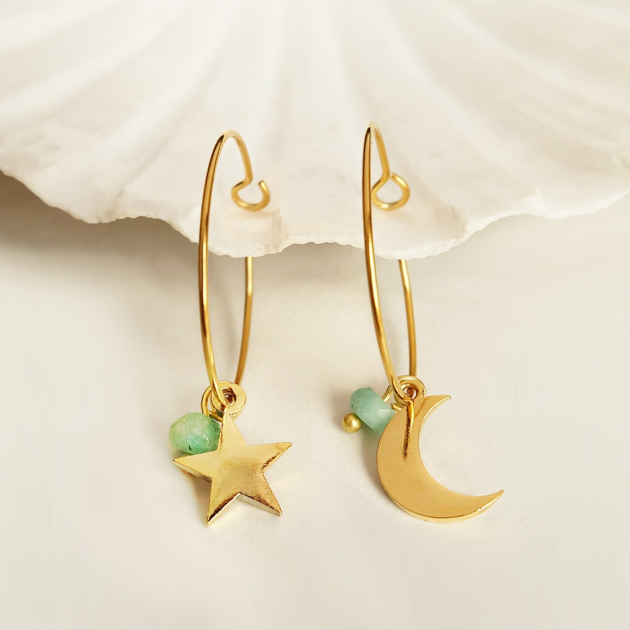 Star and moon deals mismatched earrings