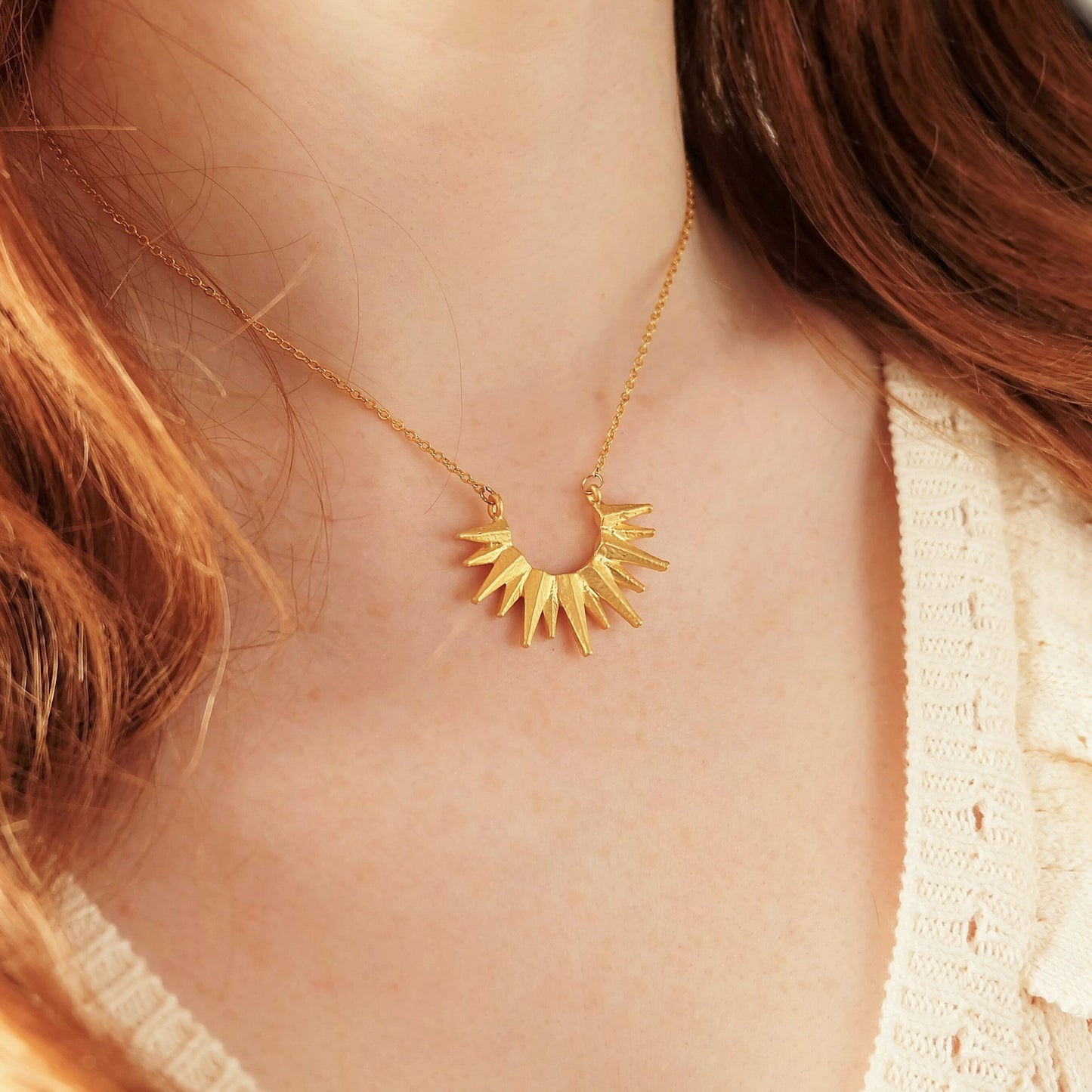 Solaris Gold Sun Necklace
