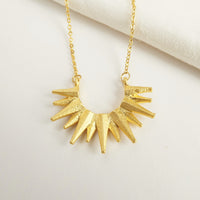Solaris Necklace, gold boho statement necklace